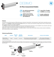 Capteur KIMO DEBIMO100 – Lame de mesure de débit d'air multipoint flexible en profilé d'aluminium pour la mesure de la vitesse et du volume d'air – Idéal pour les hôpitaux