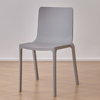 Chaise de salle à manger en plastique épaisse, moderne et simple, avec dossier, non pliable, pour restaurants, hôtels, usage extérieur