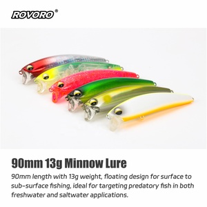 ROVORO 90mm 13g Esca Artificiale Galleggiante Minnow a Labbro Corto per la <span class=keywords><strong>Pesca</strong></span> al Bass, Esca Dura Topwater per Pesci d'Acqua Dolce - Product Image 4