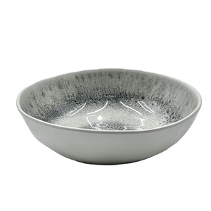 Rétro Splash-Ink Mélamine Dîner Ensemble Commerce Extérieur Fourniture Ins Style Irrégulier Assiette Saladier Vaisselle Motif Type Plante - Product Image 2