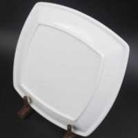 Assiette à dîner en mélamine à rayures vertes Vaisselle en plastique carrée imitant la porcelaine pour restaurant et hôtel à usage domestique