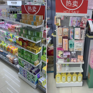 Étagères promotionnelles multi-niveaux en fil de fer métallique sur mesure pour les magasins de proximité, les supermarchés, les stands de snacks et de boissons - Product Image 4