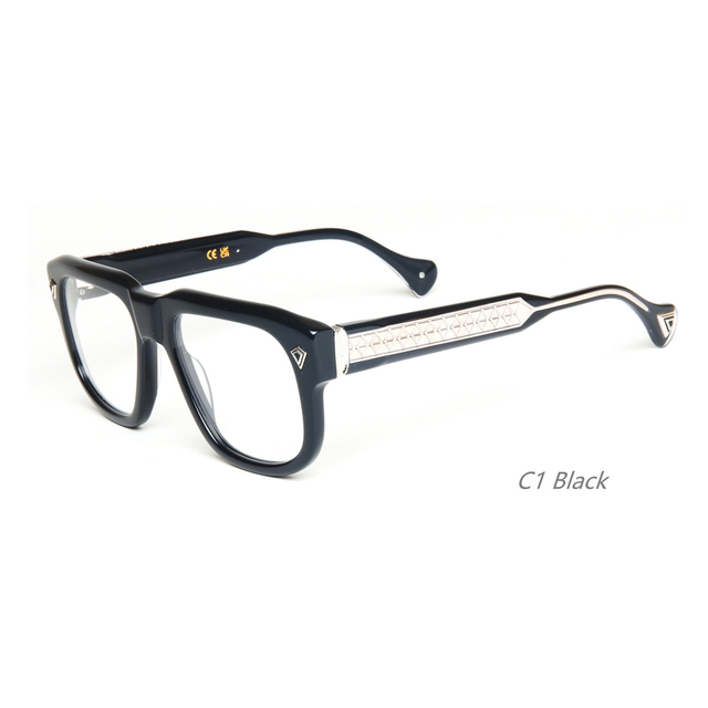 Luxury Designer Acetate Retro Square Glasses Fashion Thick Eyewear Optical Guangdong Design T HENRI Edouard Adults Transparent