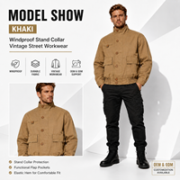 Blouson bomber homme en cuir véritable, col montant, en daim noir, coupe ajustée, avec fermeture boutonnée, style décontracté, teinture unie, finition enduite