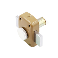 Serrure de porte en acier à double pêne, installation facile, petite serrure de sécurité à montage en surface pour porte en bois, avec 6 vis