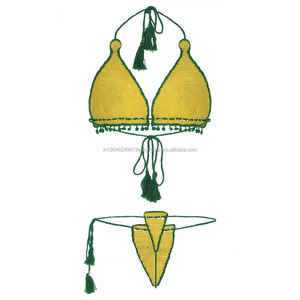 Maillots de bain en gros simples nouveau rétro personnalisé mode chaud photo maillot de bain licou et bikinis à lacets - Product Image 2