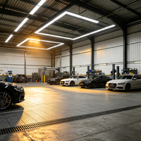 Tapis de sol modulaires en plastique, installation facile, solutions de revêtement de sol durables pour les laveries automobiles et les ateliers de detailing.