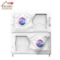 Capsule de sommeil hôtelière moderne Xijiayi en ABS blanc et métal, avec appui-tête réglable en hauteur, écologique, durable, double taille, pour chambre à coucher