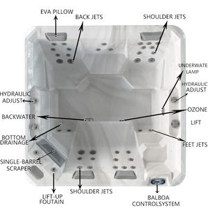 <span class=keywords><strong>Baignoire</strong></span> de massage à eau chaude de 5 places à prix réduit avec système et système de contrôle de chauffage efficace Balboa - Product Image 2