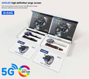 Montre connectée intelligente 4G 5G modèle privé 2025 N61 avec écran rond AMOLED haute définition, étanche et caméra intégrée - Product Image 1