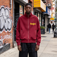 Veste polaire pour homme à col roulé zippé, manches longues, avec impression graphique et broderie de logo, nouvelle mode, personnalisable OEM/ODM