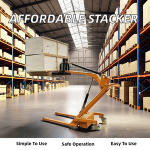 電気スタッカー0.5トン電気伸縮フォークリフト1.6Mポータブルスタッカーハンドプッシュミニ電気スタッカー - Product Image 3