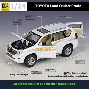 1/24 modello di <span class=keywords><strong>auto</strong></span> Toyo-ta Prado ad alta simulazione all'ingrosso di <span class=keywords><strong>auto</strong></span> seminatrici sei porte aperte Diecast giocattoli per la raccolta - Product Image 2