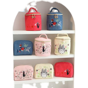 Sac organisateur cosmétique LOGO personnalisé dessin animé mignon fermeture éclair main portant petit baril <span class=keywords><strong>maquillage</strong></span> sac de rangement pour les femmes - Product Image 5