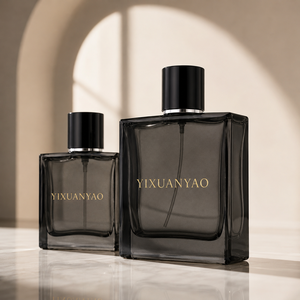 Botellas de <span class=keywords><strong>Perfume</strong></span> de Vidrio Negro de 50 ml y 100 ml, Botellas de Spray de <span class=keywords><strong>Perfume</strong></span> Cuadradas Vacías con Logotipo Personalizado para <span class=keywords><strong>Hombre</strong></span> - Product Image 3