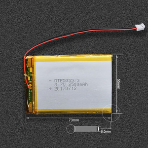 Batería de Iones de Litio 505573 de 2500mAh y 3.7V, Gran Capacidad, Venta Directa de Fábrica, OEM Original de Fábrica, Polímero - Product Image 3