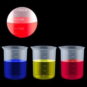 प्रयोगशाला रसोई पारदर्शी प्लास्टिक बीकर पीपी प्रायोगिक माप के साथ - Product Image 3
