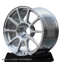 Jantes forgées multibranches argentées brossées sur mesure 5x100/5x112/5x114.3/5x120 de 17, 18, 19, 20, 21 pouces pour Honda, Toyota, VW, BMW, Ford Focus