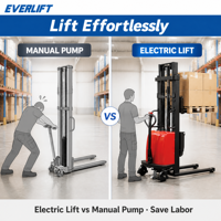Everlift SEM 1t 1.5t 2t Transpalette semi-électrique, transpalette, prix du chariot élévateur, chariot élévateur portable