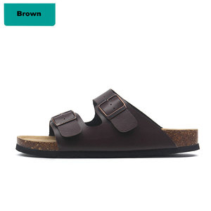 Sandali personalizzati da uomo e da <span class=keywords><strong>donna</strong></span> con tacco piatto in Sole di <span class=keywords><strong>sughero</strong></span> pantofole con plateau doppiopetto con fibbia scarpe esterne - Product Image 3