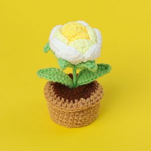 Crochet Kit for DIY Decorations Simple Handmade Rose Potted Plant <b>Ornament</b> Materials for Halloween and <b>Easter</b> Decor - Product Image 6