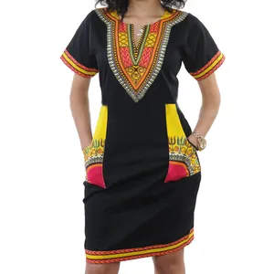 Wanita 2022 Pakaian Tradisional Afrika Modern Gaun Pola Dashiki