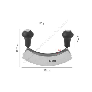 Cuchillo manual de acero inoxidable Syh1487 para picar ensaladas y cortar pizza, tipo balancín, sostenible, al por mayor - Product Image 5