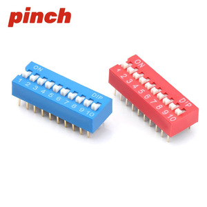 สวิตช์ DIP แบบกด 5 ตำแหน่ง ระยะห่างขา 2.54 มม. แบบ Through Hole SPST ตัวเลือกเปิด-ปิด สำหรับอุปกรณ์อิเล็กทรอนิกส์ - Product Image 3