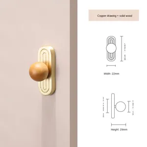 Manija dorada para puerta de armario, tirador simétrico de nogal para puerta de gabinete, herrajes para entrada, cocina y vestidor - Product Image 5