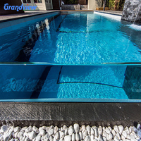 Verre acrylique Grandview pour piscine extérieure, épaisseur 10 mm-800 mm, transmission lumineuse élevée (93%), utilisation souterraine et hors sol