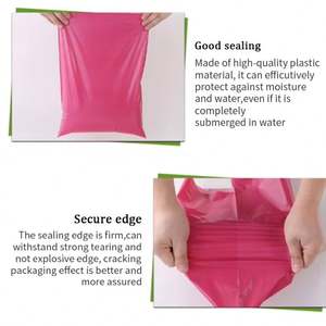 Sac d'expédition en plastique imprimé résistant à la colle forte, imperméable, logo personnalisé, rose, enveloppe d'expédition - Product Image 6
