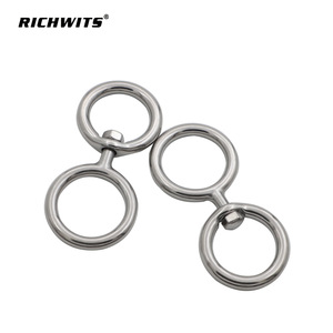 Anneau pivotant en acier inoxydable (304/316) universel pour la pêche, la laisse pour animaux de compagnie, connecteur pivotant en forme de huit, produit durable et polyvalent - Product Image 2