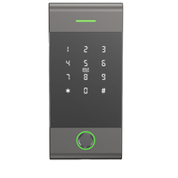 Lecteur de cartes de contrôle d'accès WIFI TTLock, serrure de porte RFID, télécommande, contrôle d'accès par application mobile, pointage des heures, pour porte en verre
