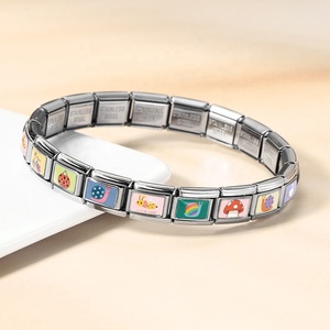 Bracelet modulaire de style italien à motif animalier mignon, en acier inoxydable électroplaqué, multifonctionnel, DIY, détachable - Product Image 4