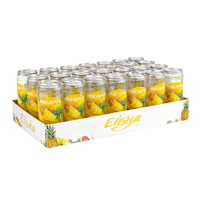 Boisson gazeuse fruitée à faible teneur en sucre en canette PET 350 ml, certifiée HACCP, en bouteille et en emballage carton