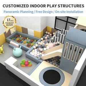 ערכת משחק מקורה לילדים עם בריכת כדורים, מגלשה וטרמפולינה, ניתנת להתאמה אישית, לגן ילדים ולחדר משחקים, ישירות מהמפעל - Product Image 4