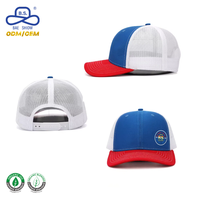 Casquette de camionneur à 5 panneaux avec logo imprimé OEM, maille respirante, style vintage, décontractée, protection solaire, casquettes de baseball