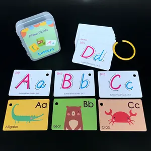 Atacado cartões flash matemática set-Cartões flash educacionais para crianças, aprendendo as letras, cores, números, 26 cartões, nova chegada