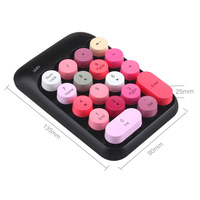 Dewi Retro Mini portabel 5.8Ghz, Keyboard mekanis lampu latar RGB nirkabel dengan Keypad angka untuk Laptop