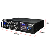 Amplificateur audio Bluetooth HIFI 110V-240V haute puissance 200W*2 2.0, système de karaoké, système home cinéma, amplificateur de son musical