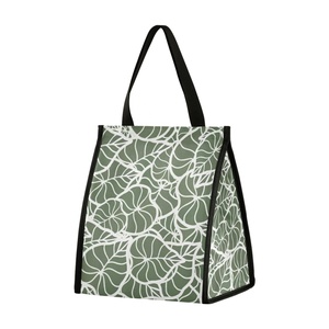 Hawaii Insulated Lunch Bag Green Kalo Reusable Lunch Box Leakproof Cooler Bag Portable Lunch Tote Bag for Picnic Office - Product Image 1