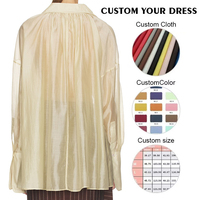 Chemisier élégant de luxe pour femme, long, col en V, épaules tombantes, à nouer devant, avec poignets plissés, polyvalent pour diverses occasions, ODM