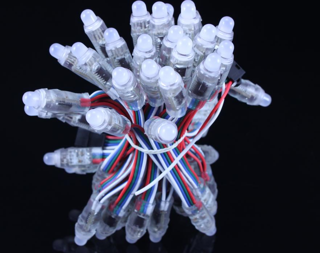 Led Pixel Point Lighting Dc12V Waterproof 5050 Smd Smart Led Rgb Permanent Led Christmas Pixel Lights Outdoor Decoration