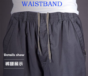 # ، سروال كارجو رجالي بشعار مخصص ، سراويل عمل سوداء قطنية ربيعية ، بنطال رياضي كاجوال للتسلق ، بنطال رياضي للرجال - Product Image 3