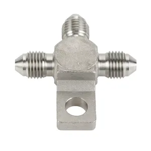 NiceCNC ATV ANTee Block para <span class=keywords><strong>Yamaha</strong></span> Raptor 700 con lengüeta manguera de freno <span class=keywords><strong>Banjo</strong></span> adaptador de montaje Tab 3/8 "UNF X24 TPI Accesorios - Product Image 5