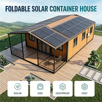 Maison solaire à double aile extensible, Arabie Saoudite, villa préfabriquée à haute isolation, maison conteneur pliable