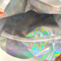 Sacs personnalisés impression personnalisée refermable à l'épreuve des enfants holographique spécial forme personnalisée sacs en Mylar découpés à l'emporte-pièce pour la nourriture