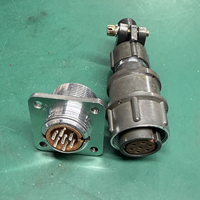 Conector Circular YMYS Duradero con Enchufe Hembra Ruso de 2 Pines, Modelo M12 para Equipos Aeroespaciales, de Plástico, Aluminio, Latón y Estaño