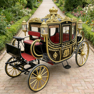 Carruaje Eléctrico de Lujo sin Caballos, Modelo con Estructura de Acero, Carruaje Multifuncional Negro con Diseño de Carruaje Tirado por Caballos - Product Image 4