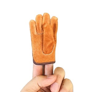 Guantes de llavero de cuero de vaca resistentes al calor con logotipo personalizado de marca para manos pequeñas - Product Image 1